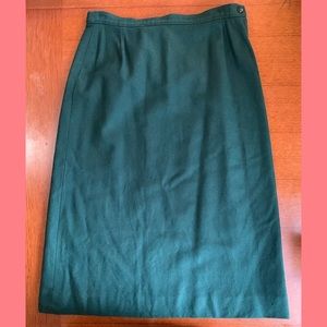 Vintage Pendleton  Green. Wool Skirt